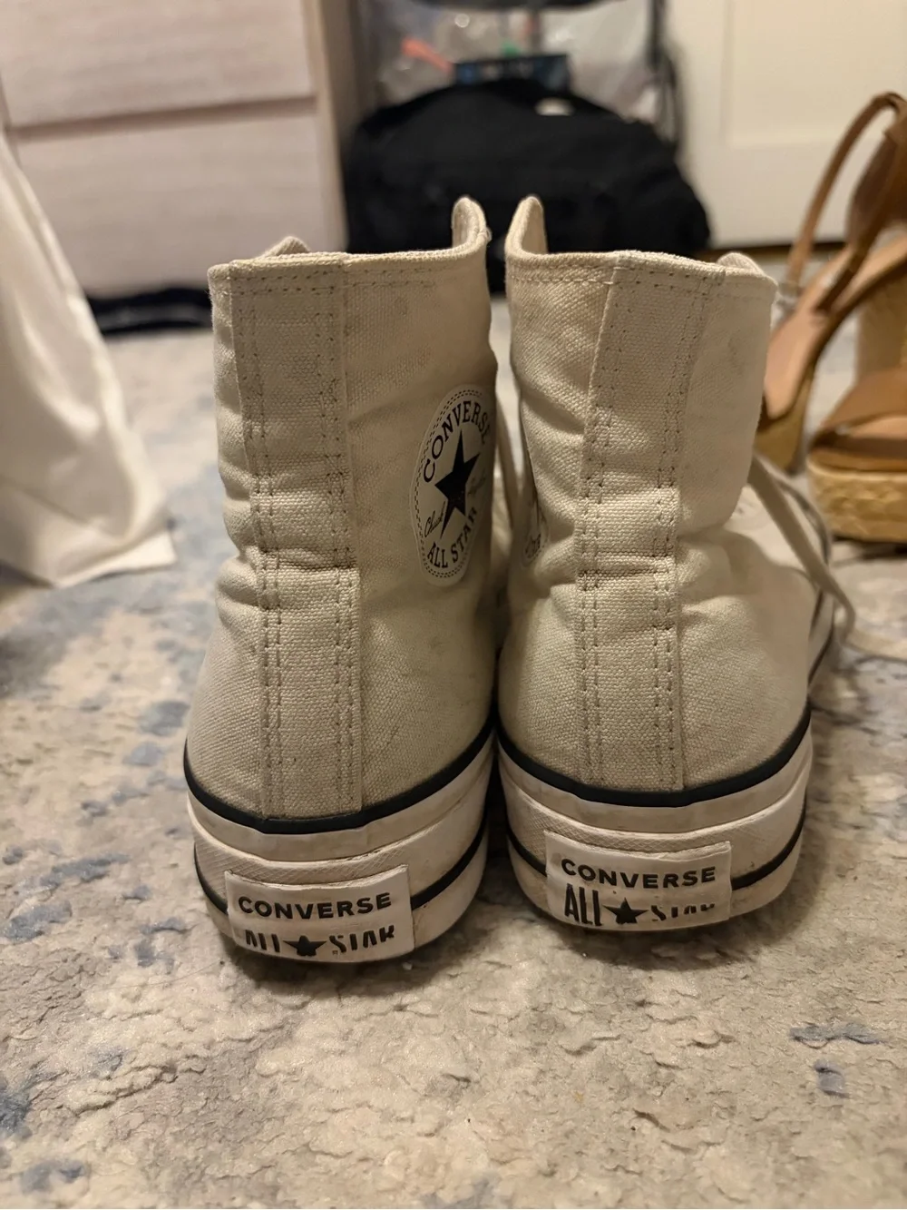 Converse White High-Top Platform Chuck Taylor Sneaker